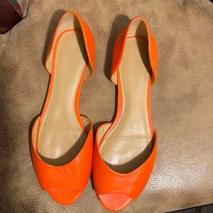 Orange flat sandal